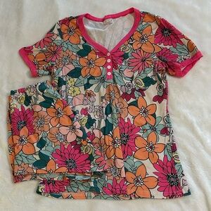 Shirley & Stone Vibrant Floral Sleep Set